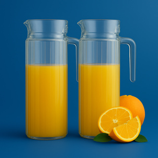 Jarra De Vidro Com Tampa Suco Água 1 Litro 2 Unidades Lisas em Oferta na Shopee