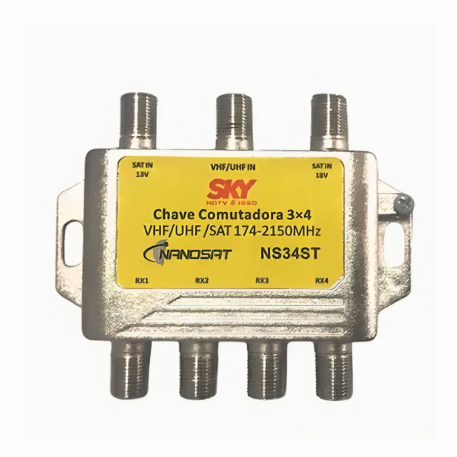Chave Comutadora Sat 3x4 174 - 2150Mhz SKY - NS34ST