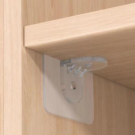 Kit 48 peças Suporte Reforçado Adesivo Prateleira Transparente Mão Francesa Cantoneira  Imperio