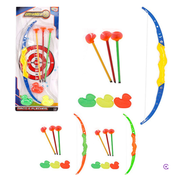 ARCO E FLECHAS COM PATO SPIT 7 PCS