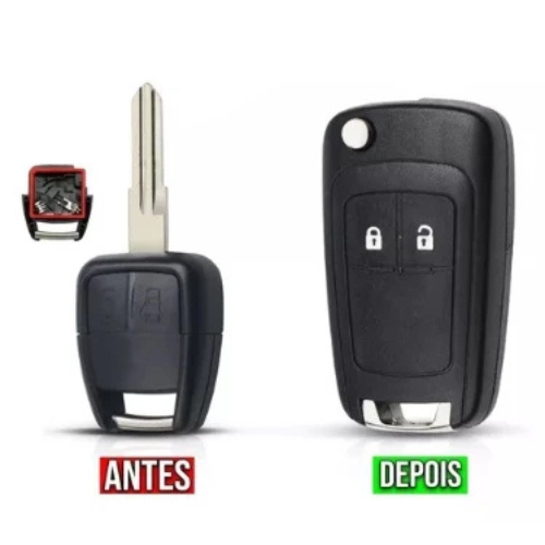 Chave Canivete GM Chevrolet Celta Corsa Astra Agile Prisma Montana Classic 2 Botões em Oferta na Shopee