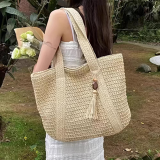Novo Estilo De Bolsa De Palha Feminina Bolsa De Praia Grande em Oferta na Shopee