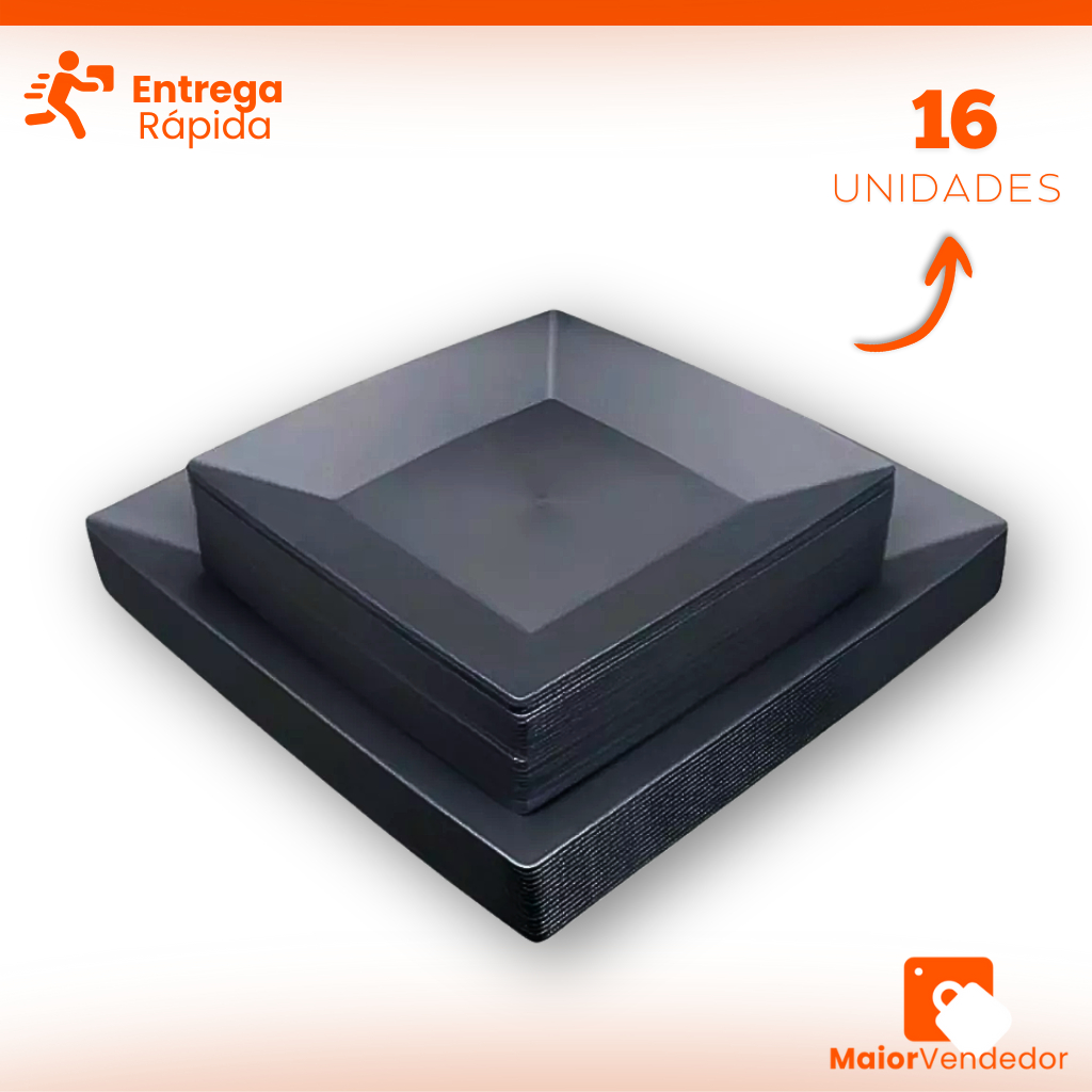 Kit 16 Pratos 8 Pratos Quadrados Refeição 8 Pratos Quadrados para Sobremesa Preto Plásticos Festas em Oferta na Shopee