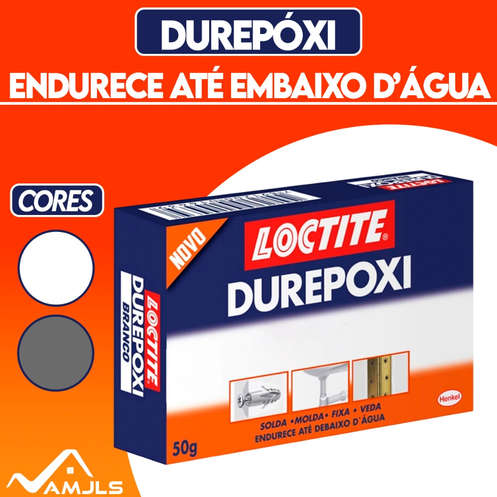 Durepóxi Adesivo Epóxi Massa Branca ou Cinza Loctite Henkel Araldite Massa Epoxi 50g