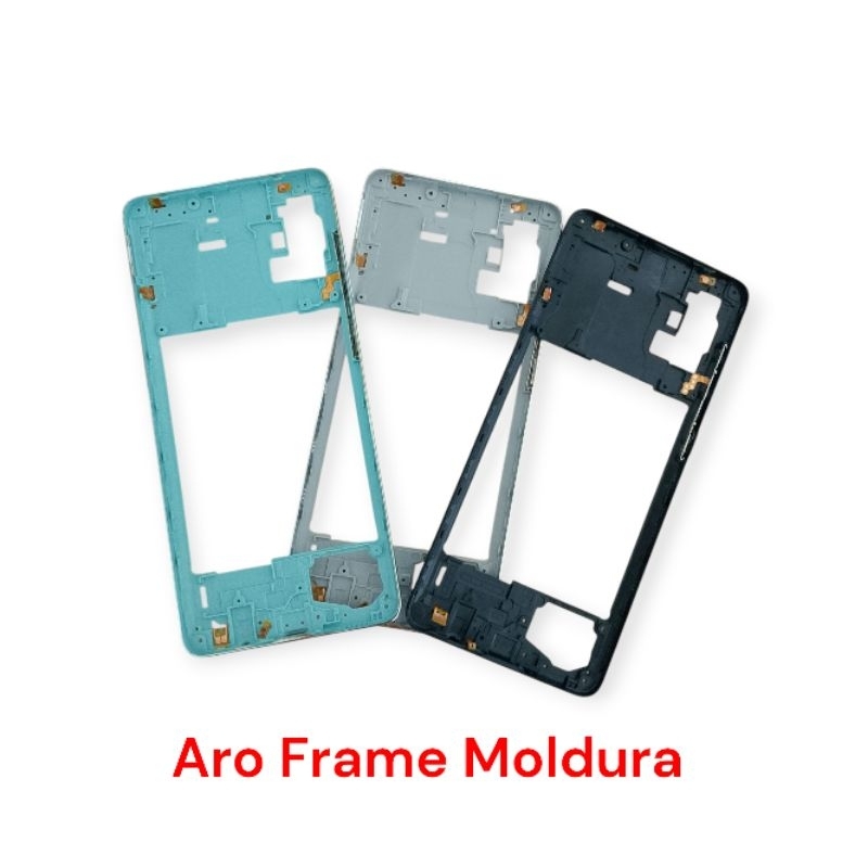 Aro Frame Moldura c Flex Botão Externo Samsung A71 - detalhe