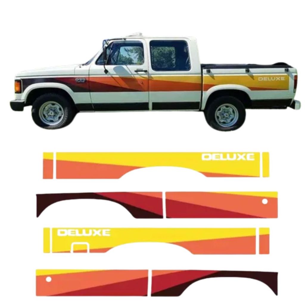 Faixa Auto Adesiva Chevrolet D20 1989 - Cabine Dupla