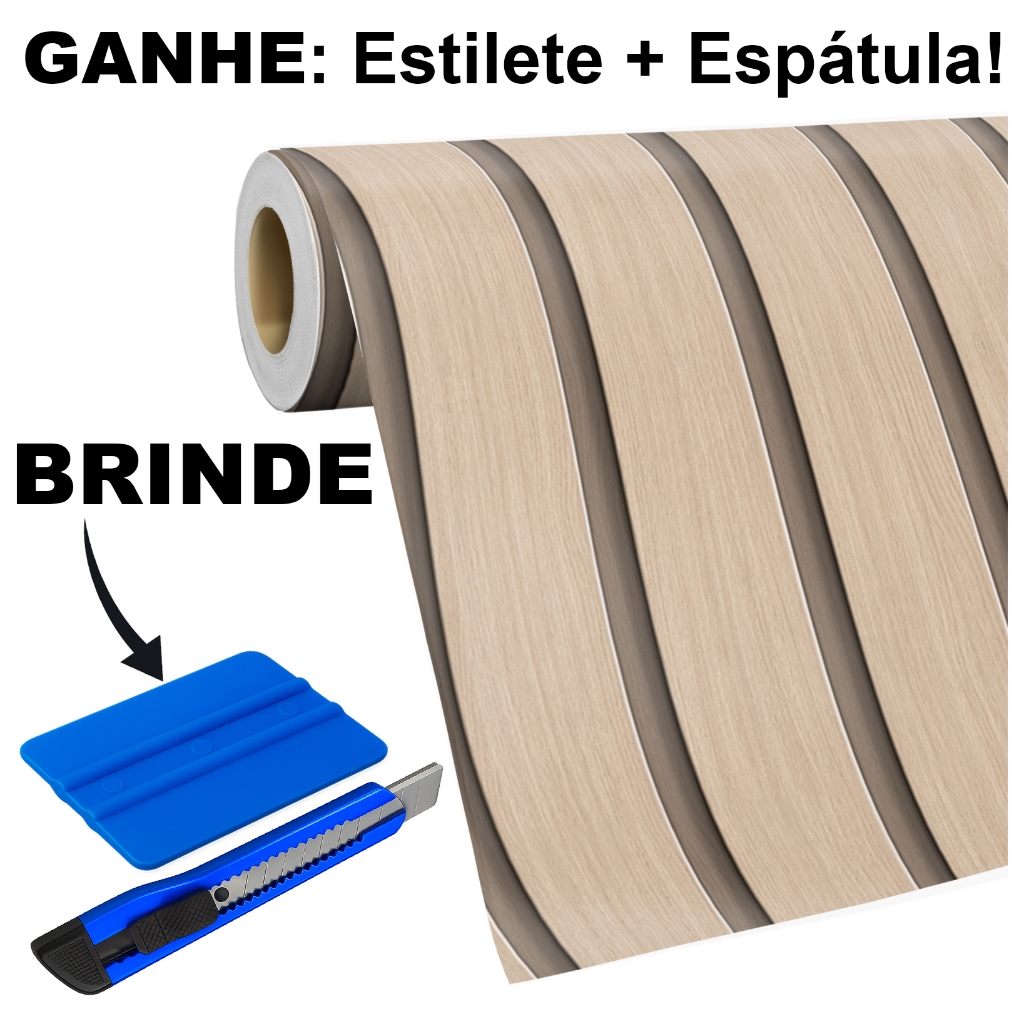Papel de Parede Vinil Auto Colante Ripado Nude Efeito 3D Rolo de 5 Metros Lavável para Sala