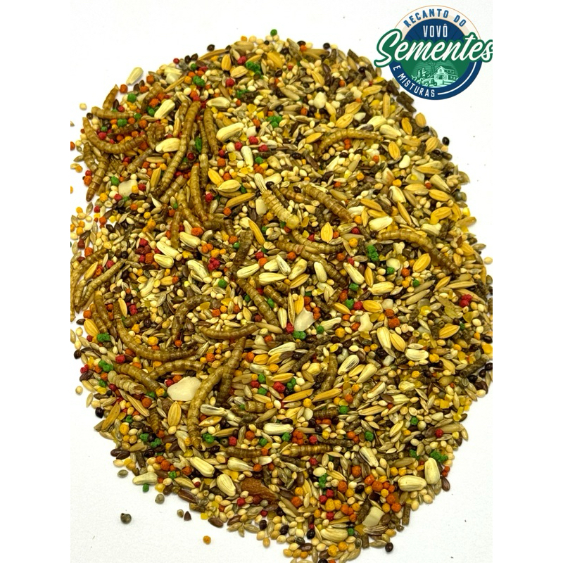 Mistura Premium Com Inseto De Azulão e Galo de campina 1KG em Oferta na Shopee