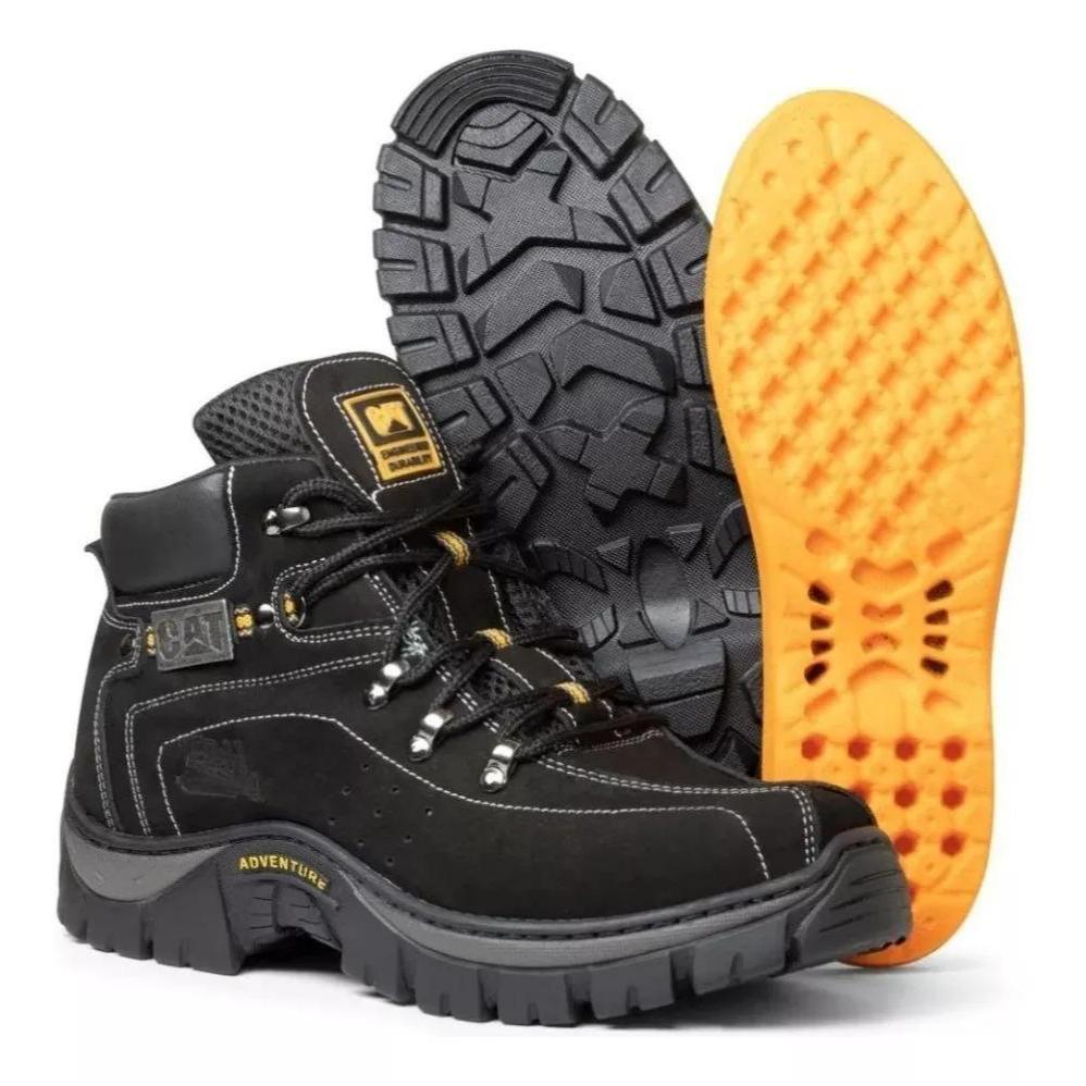 BOTA MASCULINA CATERPILLAR STILL BOOT 100% COURO LEGÍTIMO + PALMILHA EM GEL ENVIO IMEDIATO