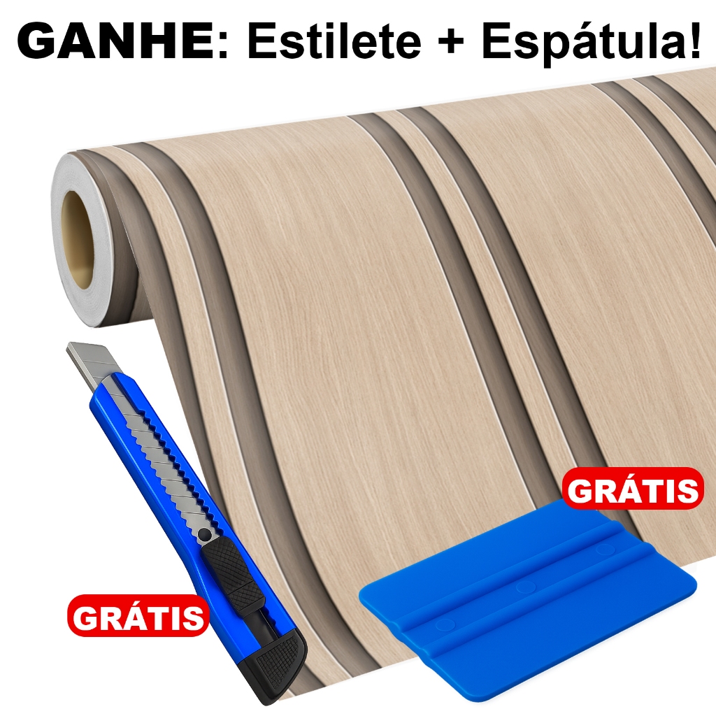 Papel de Parede Adesivo Nil Auto Colante Ripado Nude Linho 5 Metros Lavável Para Sala