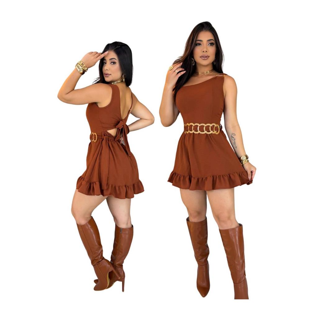 MACAQUINHO CURTO COM BABADO ACOMPANHA O CINTO COM ARGOLA ORGANICA BOJO FORRADO USADO COM BOTA E CHAPEU em Oferta na Shopee