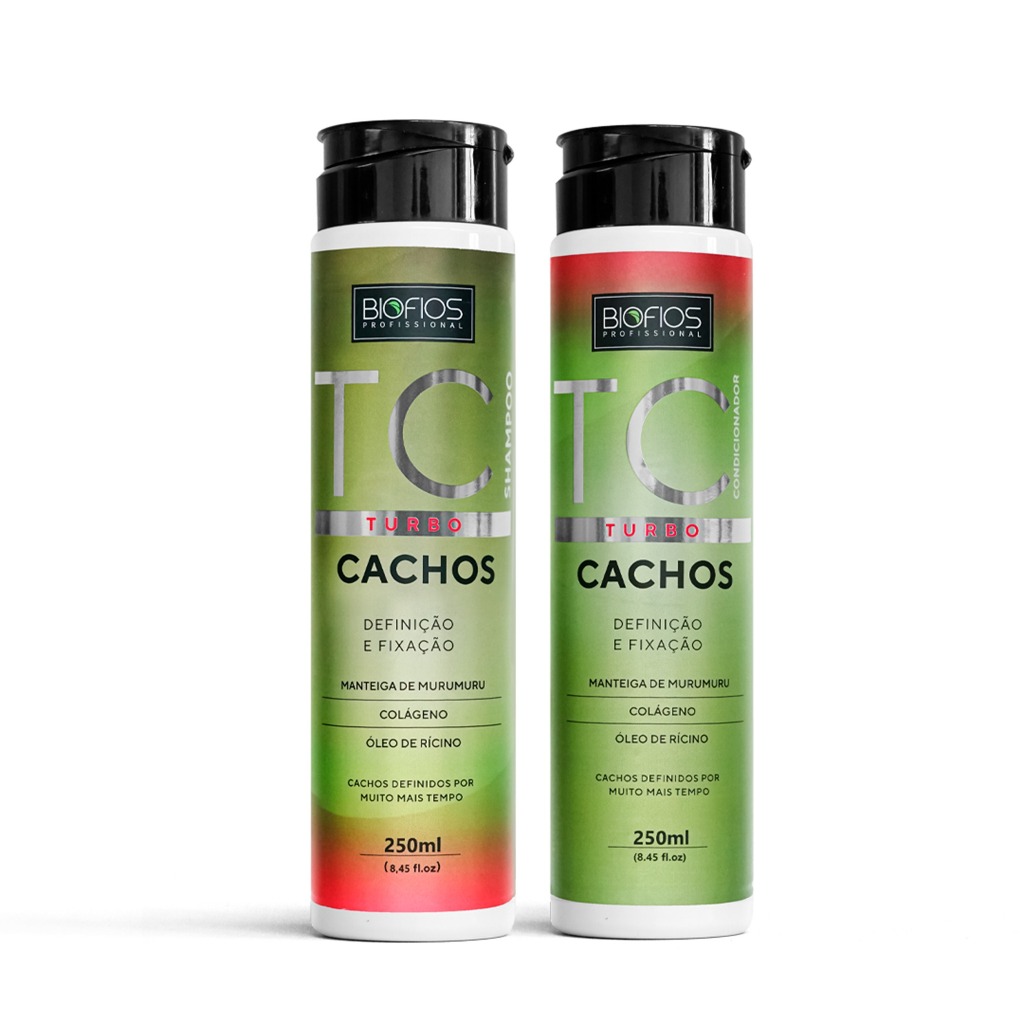 Shampoo e Condicionador Turbo Cachos - Ativador de Cachos Definição Capilar Biofios Profissional em Oferta na Shopee
