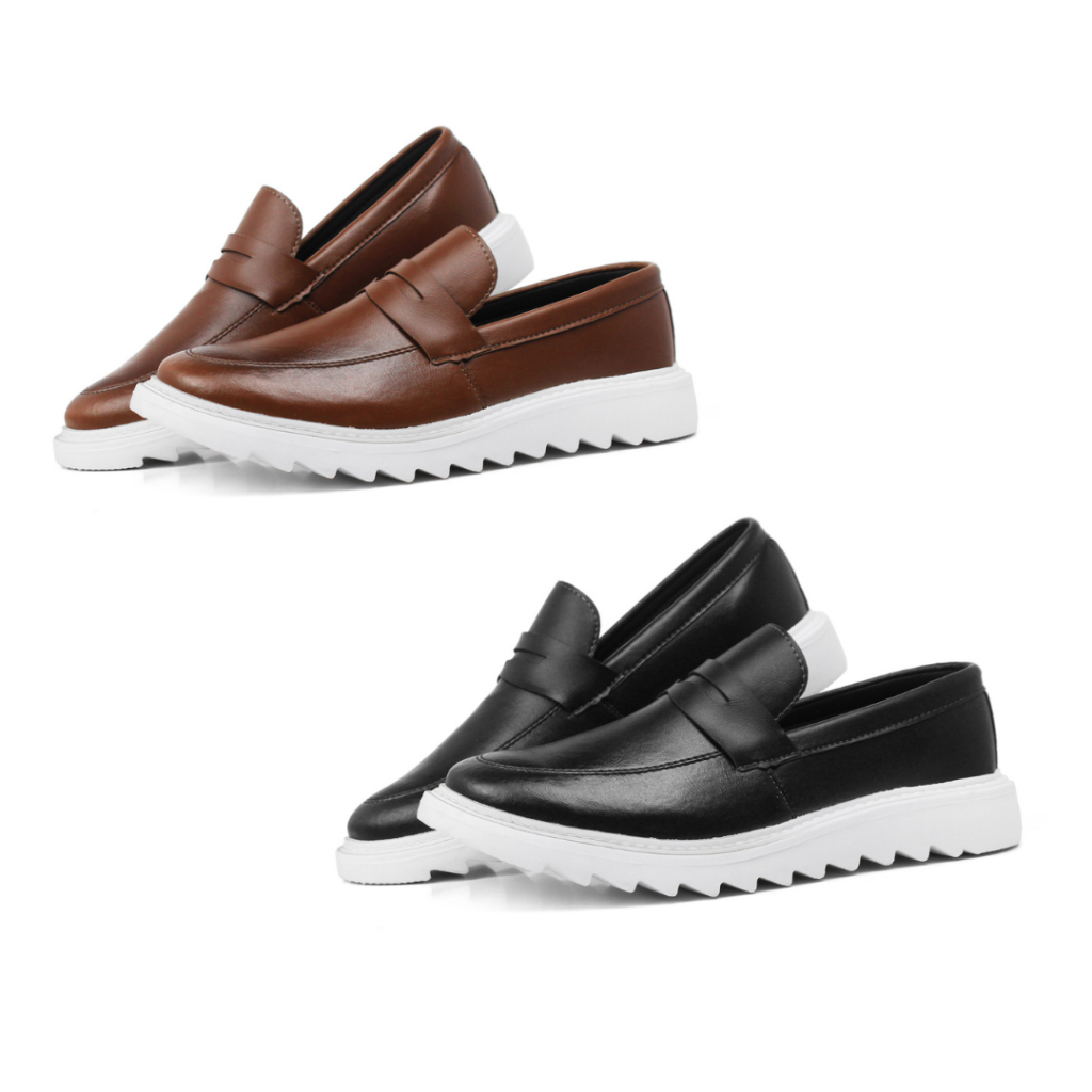 Kit 2 Pares Sapato Mocassim Tratorado Masculino Tendência Na Moda Confortavel Estiloso Macio