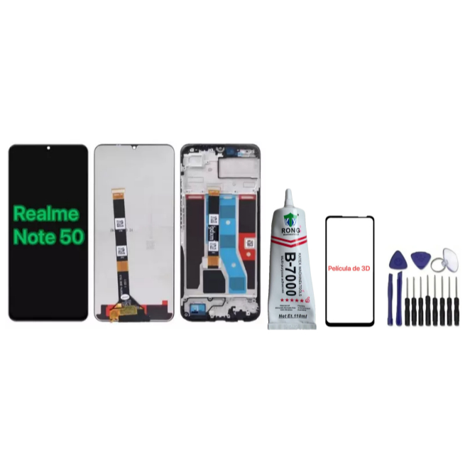 Frontal Tela Display Para Realme Note 50 Rmx3834 Sem Aro / Com Aro - A Pronta Entrega em Oferta na Shopee
