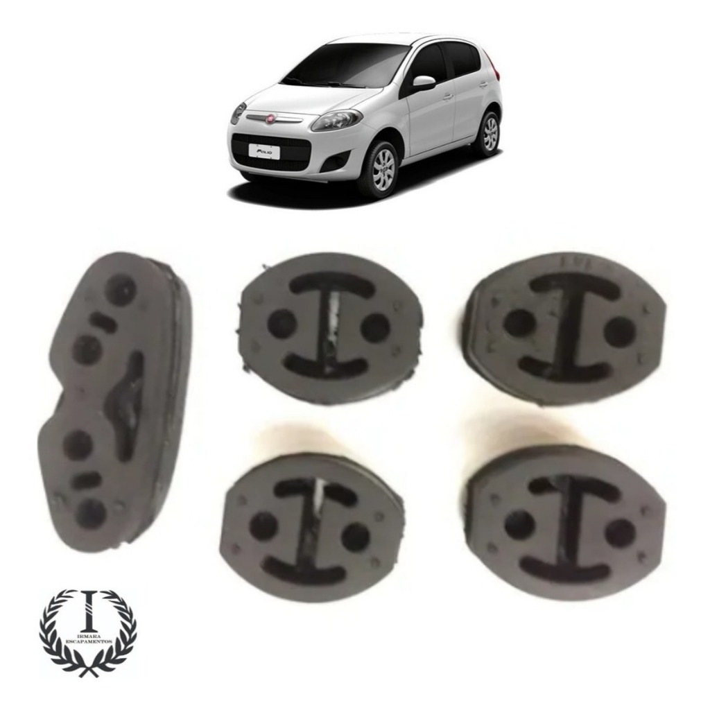 Borracha / Coxim Escapamento Fiat Punto Todos Kit 4 Peças