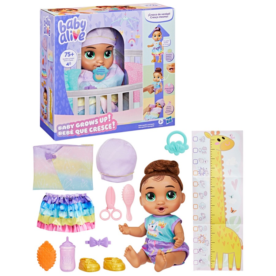 Boneca Que Cresce Baby Alive Grows Up Sophia Morena - Hasbro G1445 em Oferta na Shopee