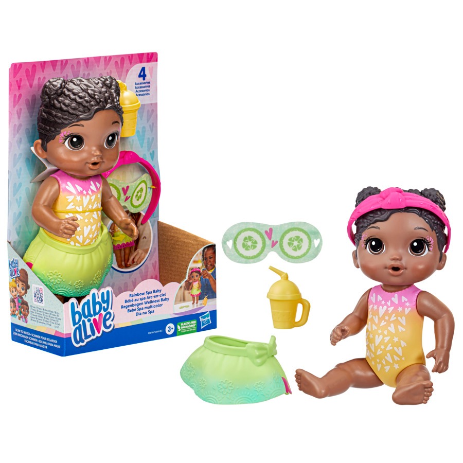 Boneca Baby Alive Dia no Spá Negra - Hasbro F5619 em Oferta na Shopee