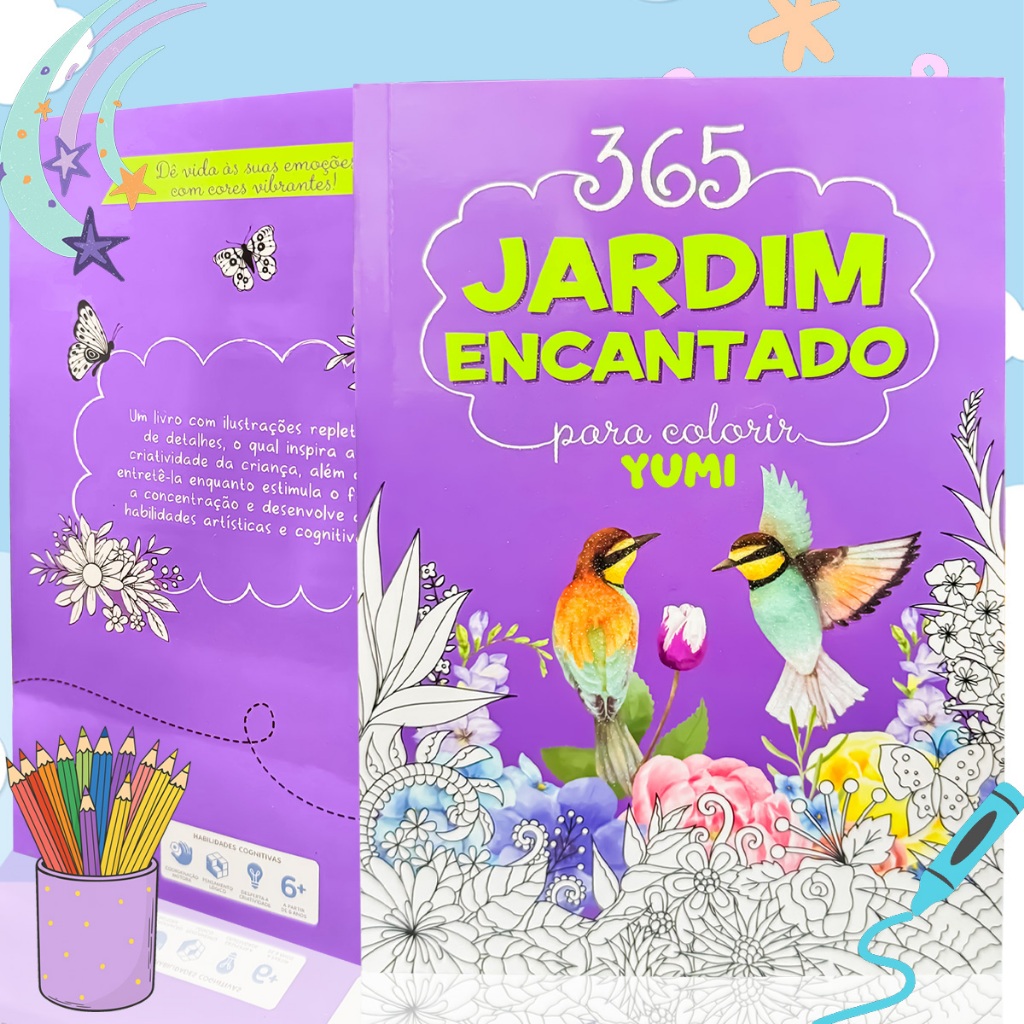 Livro 365 Desenhos Para Colorir Livro De Pintura Adulto Arteterapia Antiestresse Folhas Brancas