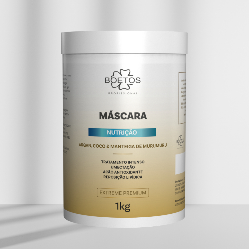 Máscara Nutrição Argan, Côco e Manteiga de Murumuru Boetos 1kg