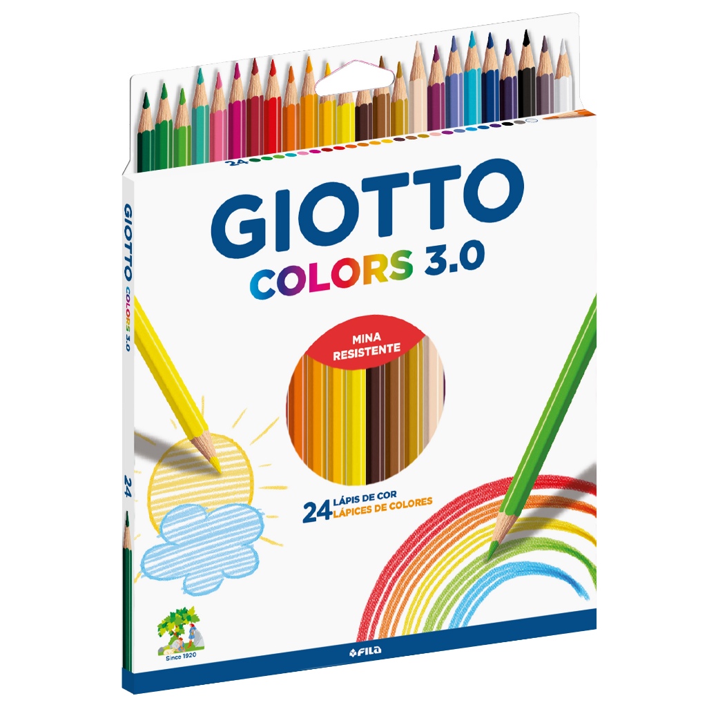 Lapis de Cor Escolar 24 Cores GIOTTO Colors 3.0