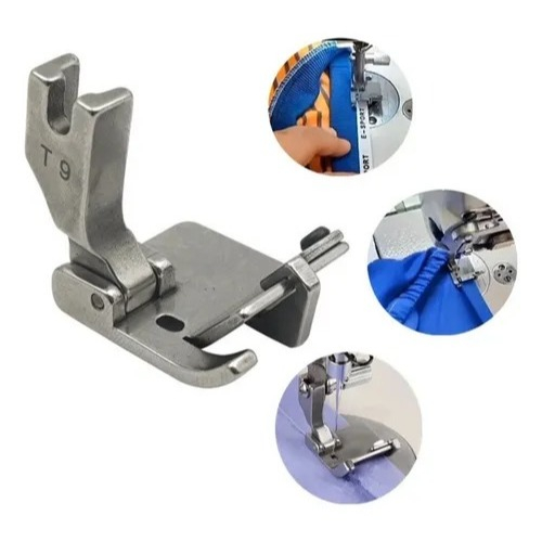 Calcador Reta Multifuncional T9  Guia Pesponto Regulável Barra Bainha Cadarço em Oferta na Shopee