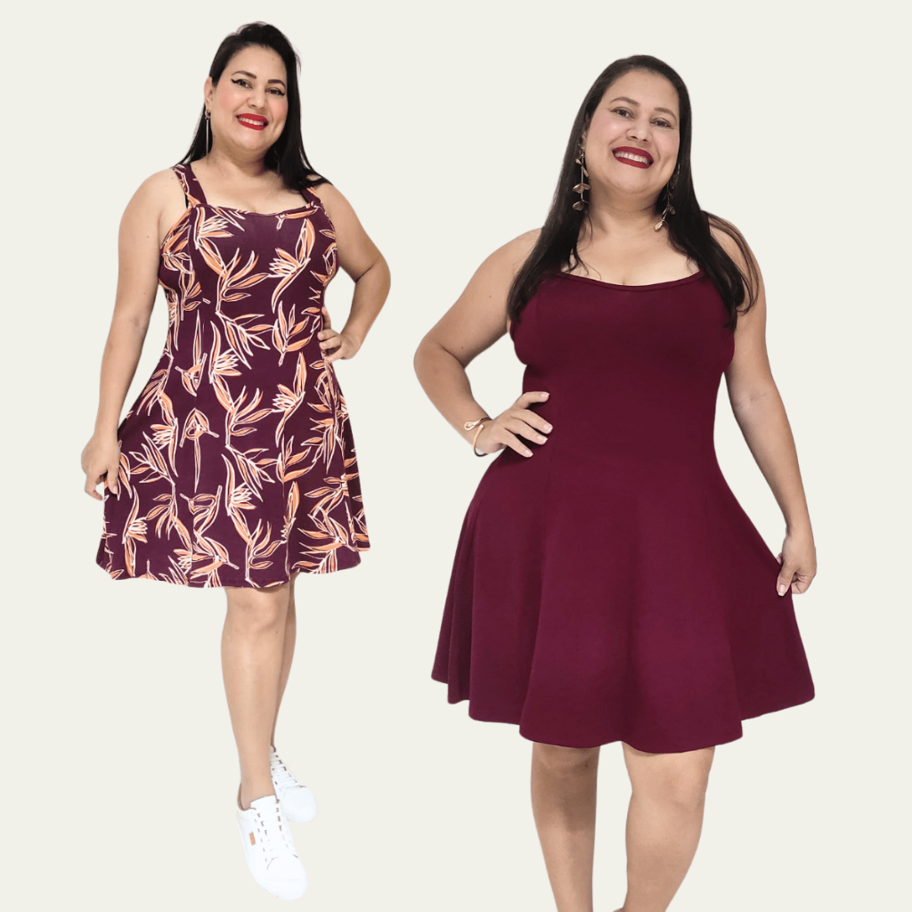 Vestido Feminino Midi Vestidos Soltinho Malha Viscolycra GG Regata