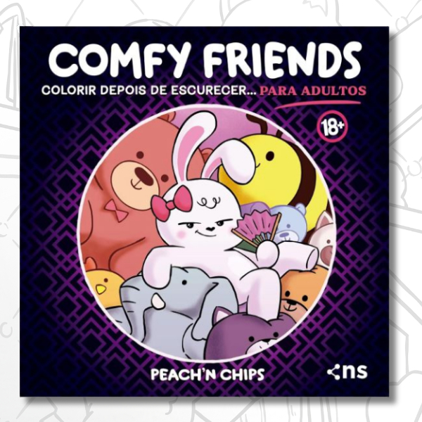 COMFY Friends Peach’n Chips 18+ ADULTO Livro de Colorir em Oferta na Shopee