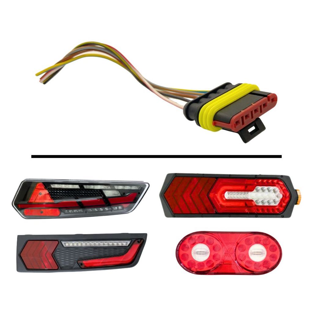 Chicote Conector Lanterna Randon Guerra Librelato 5 Vias em Oferta na Shopee