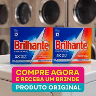 2 Caixas Sabão Em Pó Brilhante 800G + BRINDE  Envio Imediato Promoção em Oferta na Shopee