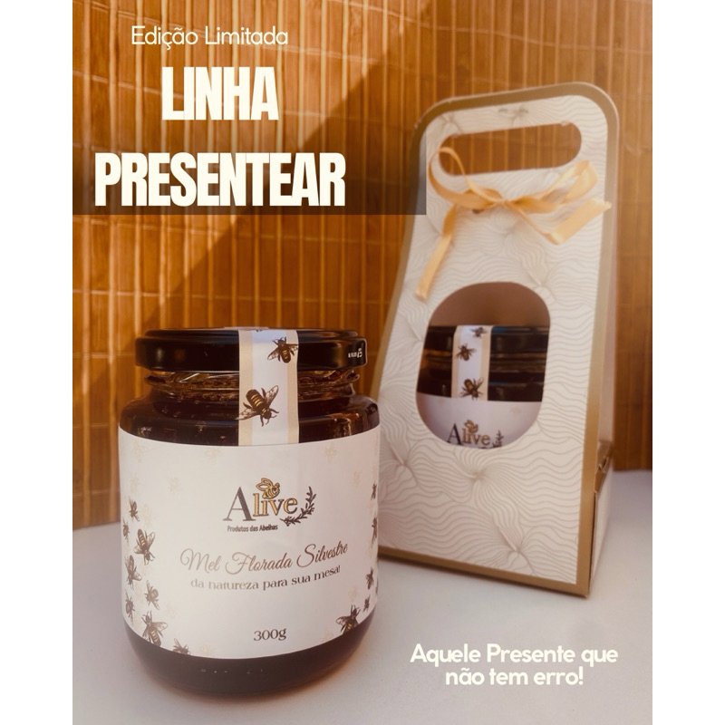 Mel Puro Cru Florada Silvestre pote vidro 300g Edição Limitada Ideal para presentear a pessoa amada