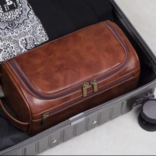 Bolsa de Higiene Pessoal Necessárie Viagem Vintage em Couro Masculina Feminina em Oferta na Shopee
