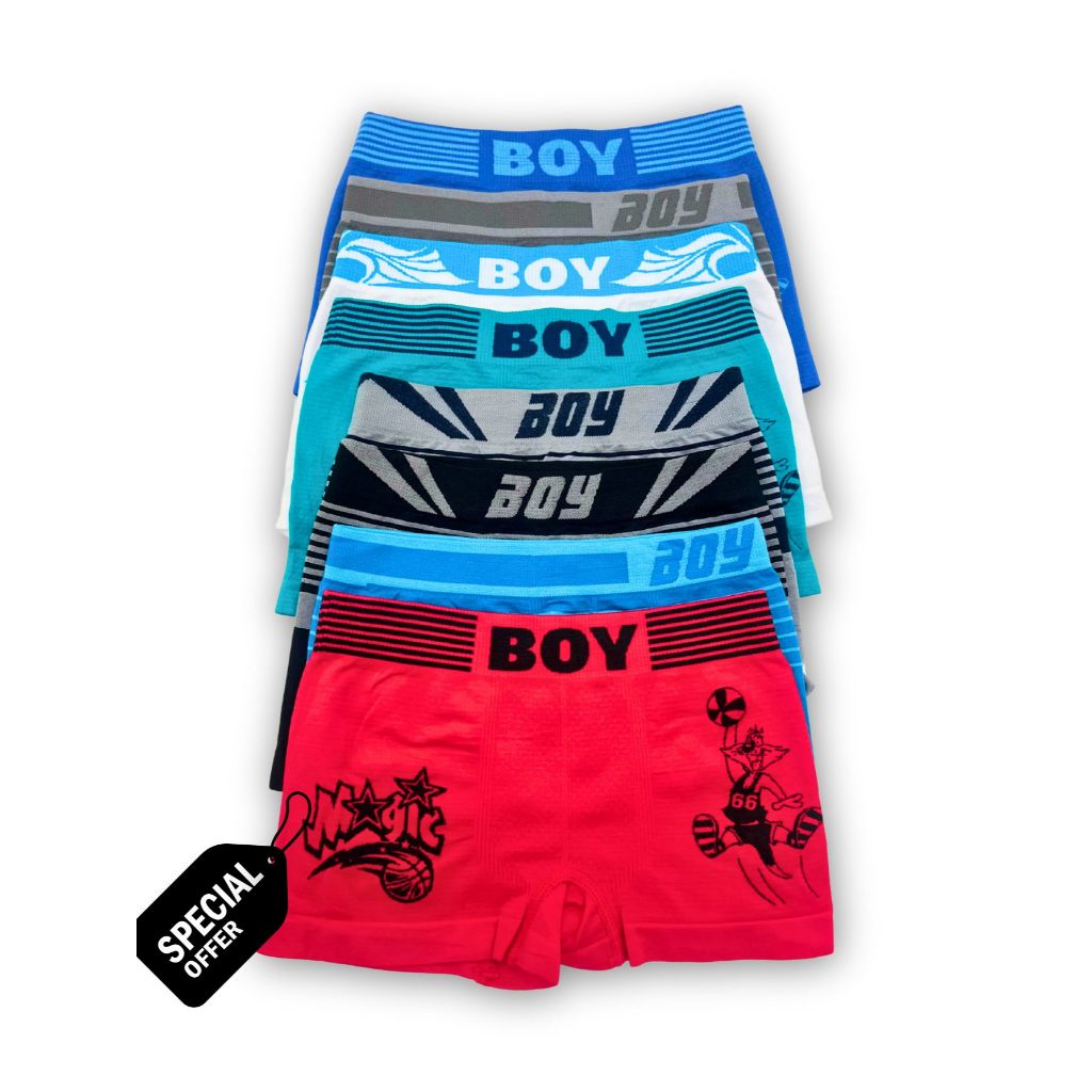Kit 10 Cuecas Boxer Infantil Masculina Boy Box Confortável Infantil