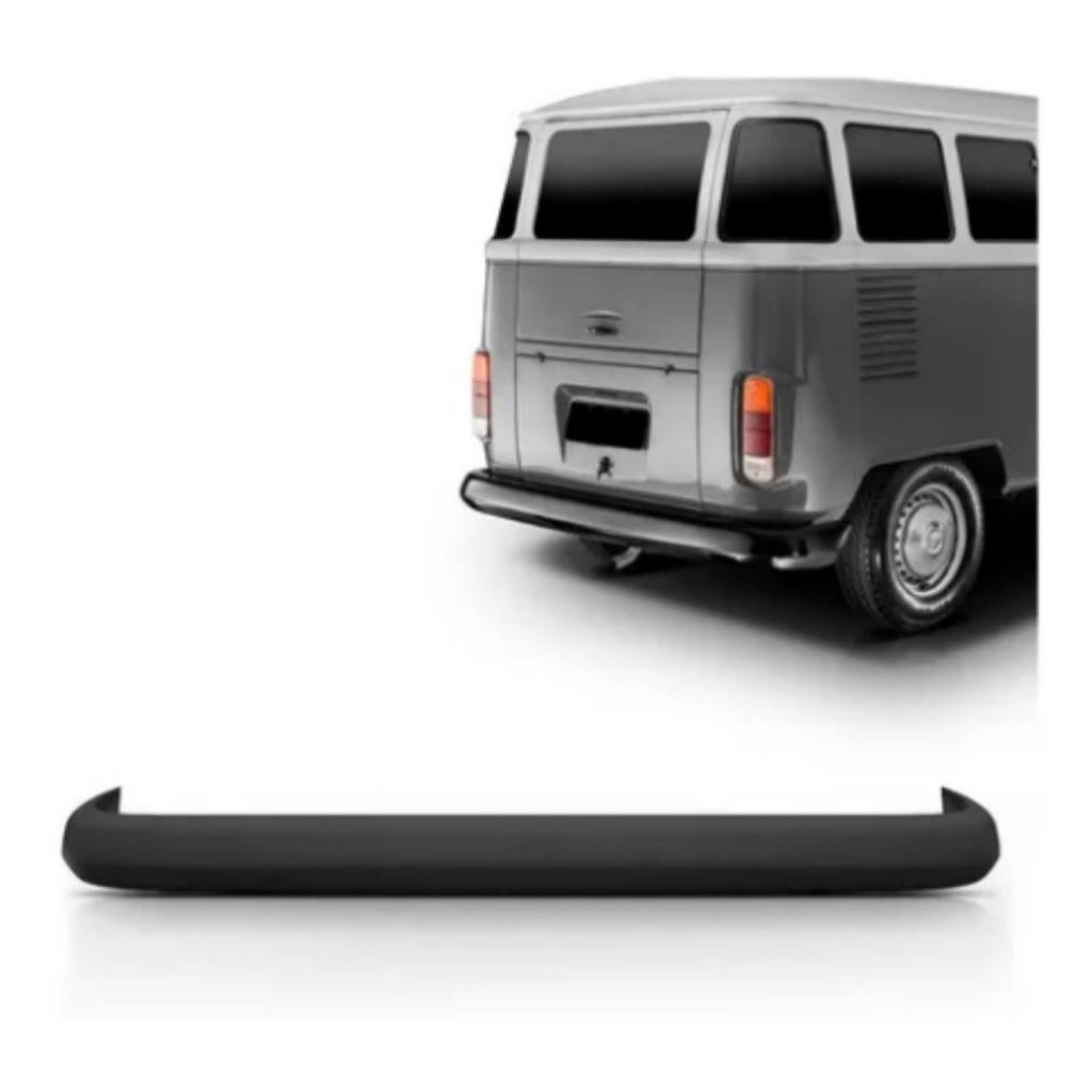 PARACHOQUE TRASEIRA KOMBI CLIPPER - CATALIZADOR 1976 / 1997 PRETA CATALIZADOR