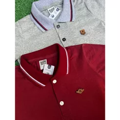 Kit 2 Camiseta e 1 Unidade Polo Infantil Para Menino de 1 a 14 Anos 100% Algodão