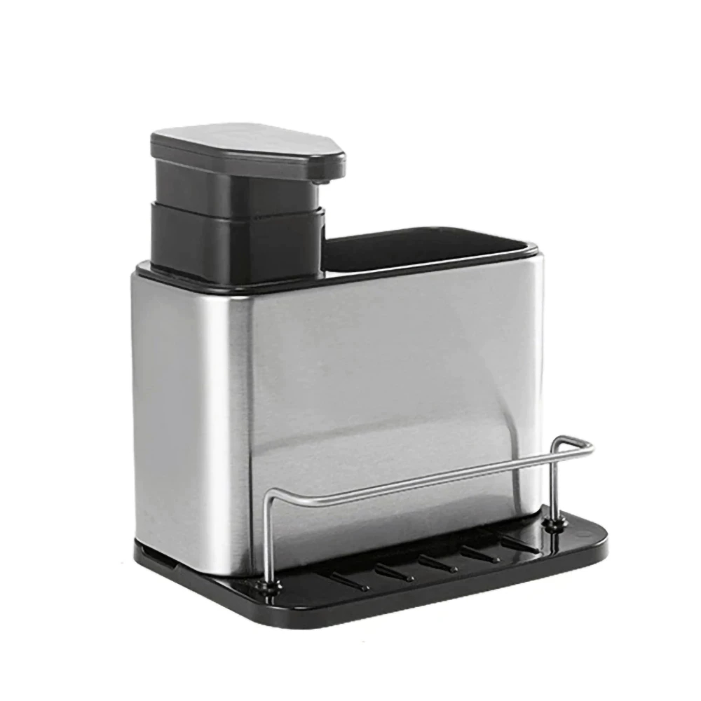 Porta Detergente Dispenser Sabão Liquido Esponja Bucha Inox Escorredor Organizador Utensílios Cozinha Faqueiro — imagem 2 de 2