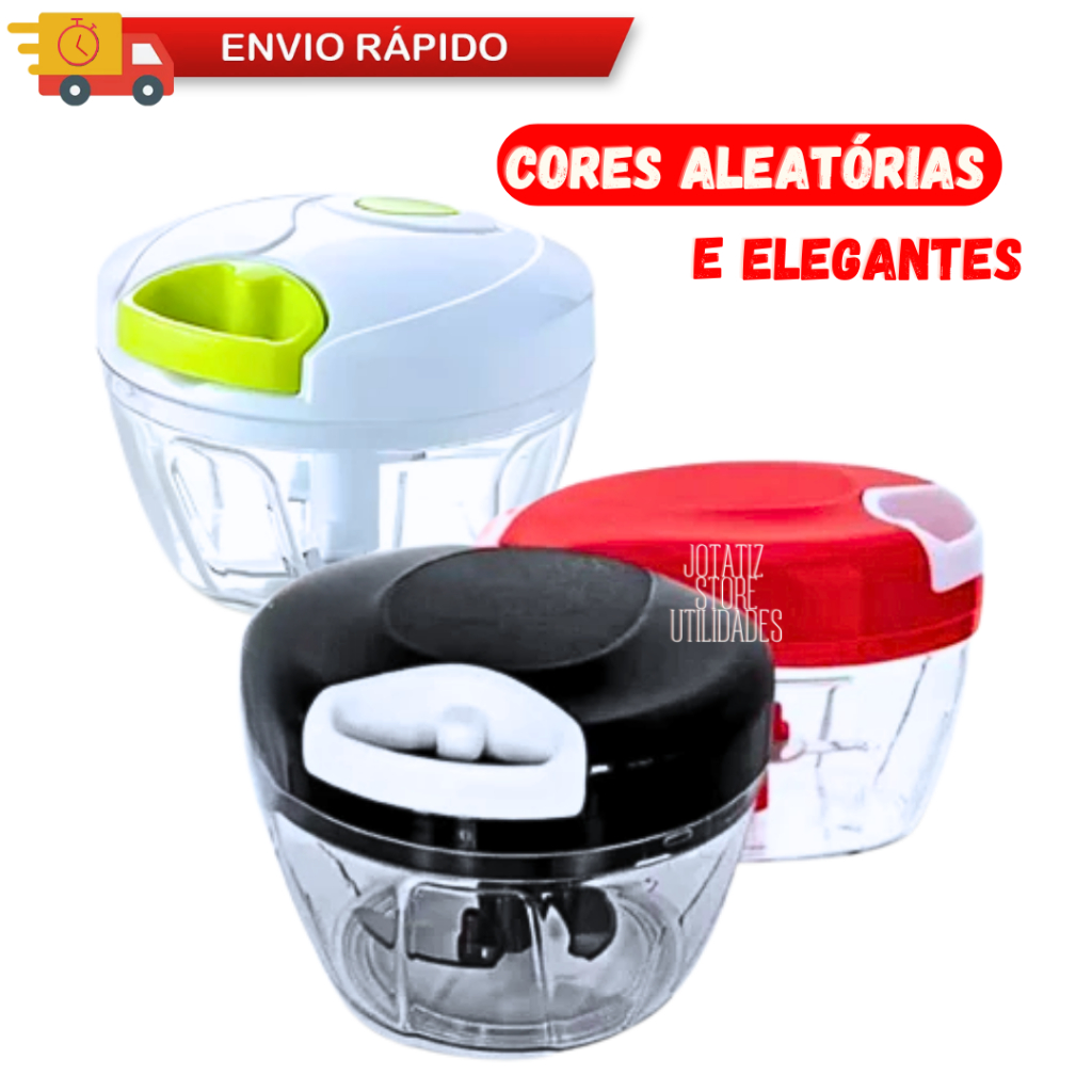 03/02/01 Processador De Alimentos Manual 3 Lâminas Aço Inox Triturador Moedor, Descascador, Faca Profissional