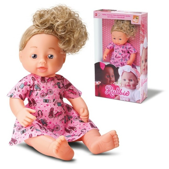 Boneca Coleção Rubbie Bee Charmosa Com Cabelo - Bee Toys -
