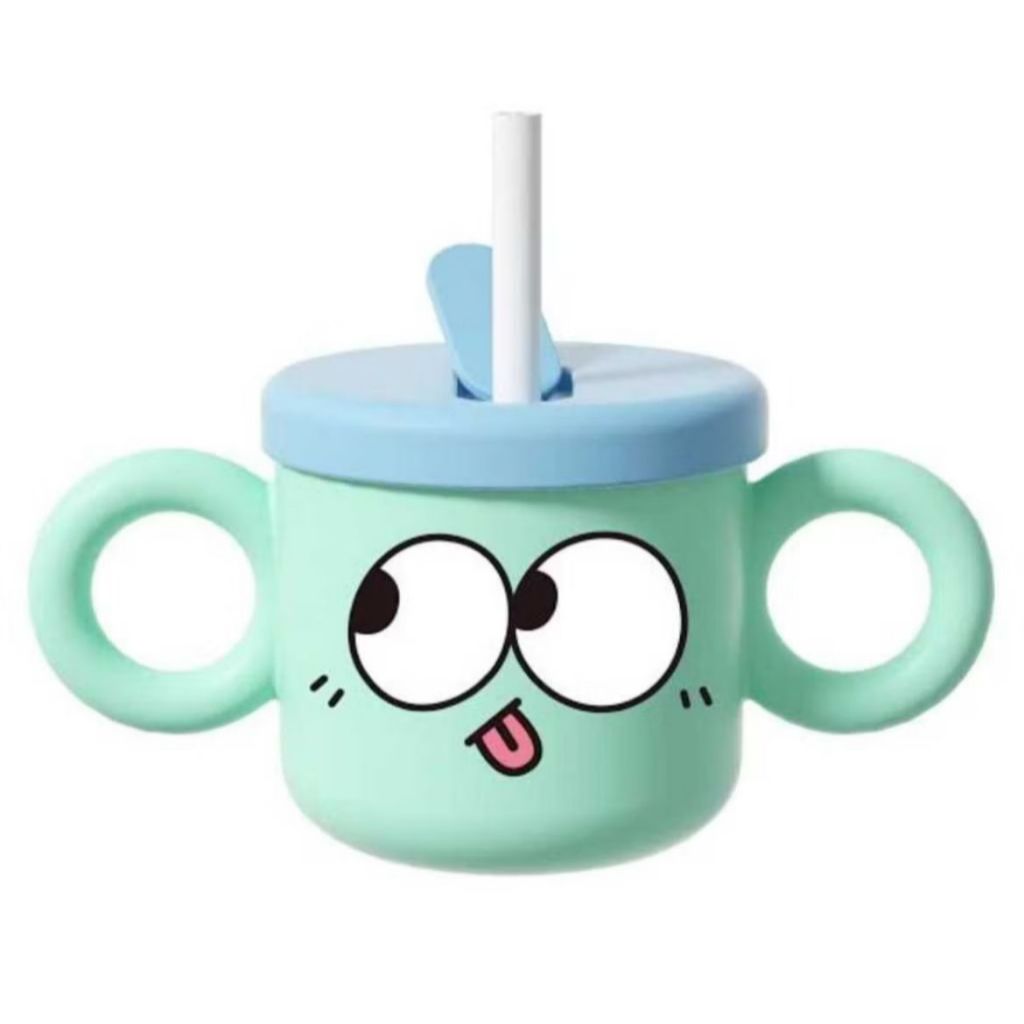 Copo Infantil De Treinamento Fofinho Com Tampa Alça E Canudo Envio 24HRS!
