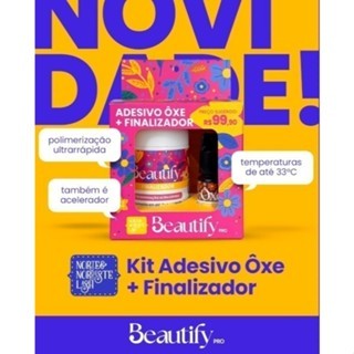 KIT FINALIZADOR 50ML + COLA ADESIVA OXE 3G BEAUTIFY - ENVIO IMEDIATO