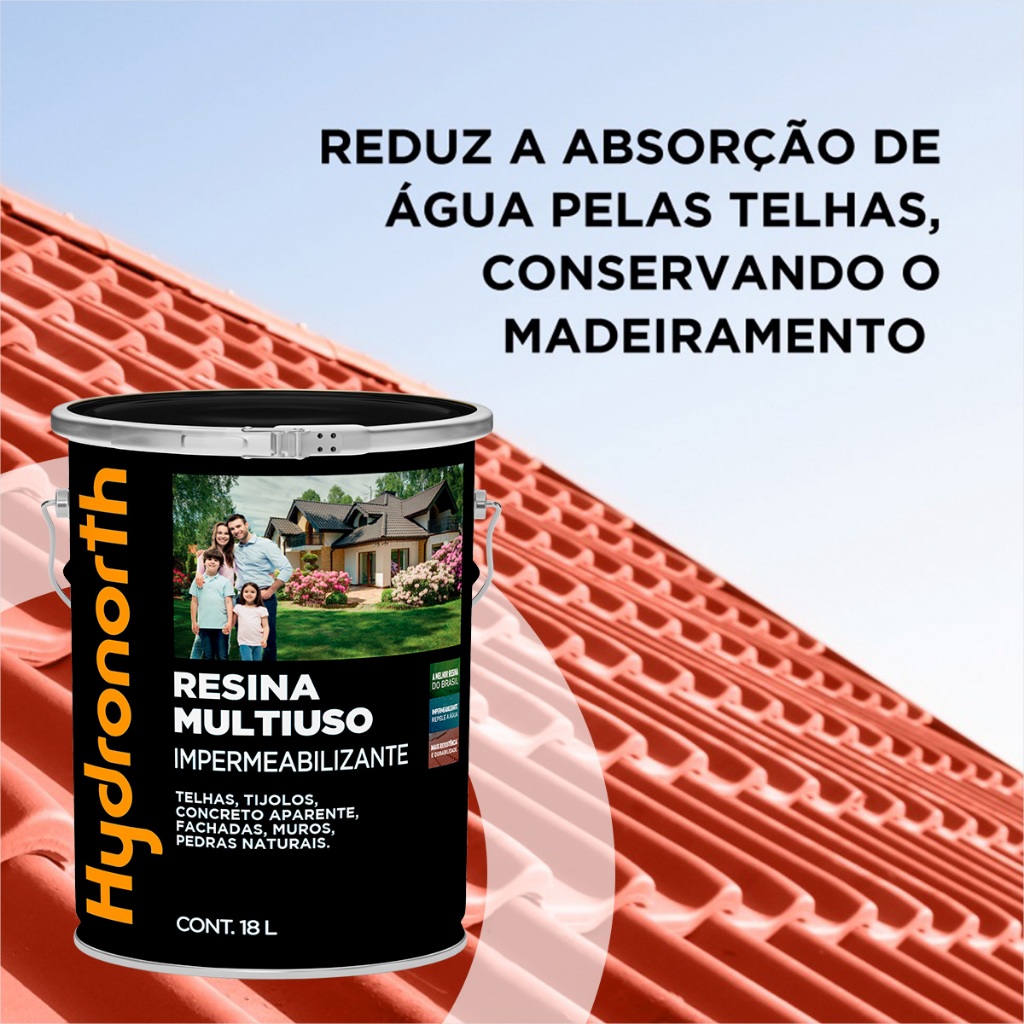 Resina Acrilica Brilhante Multiuso Solvente Hydronorth 18L