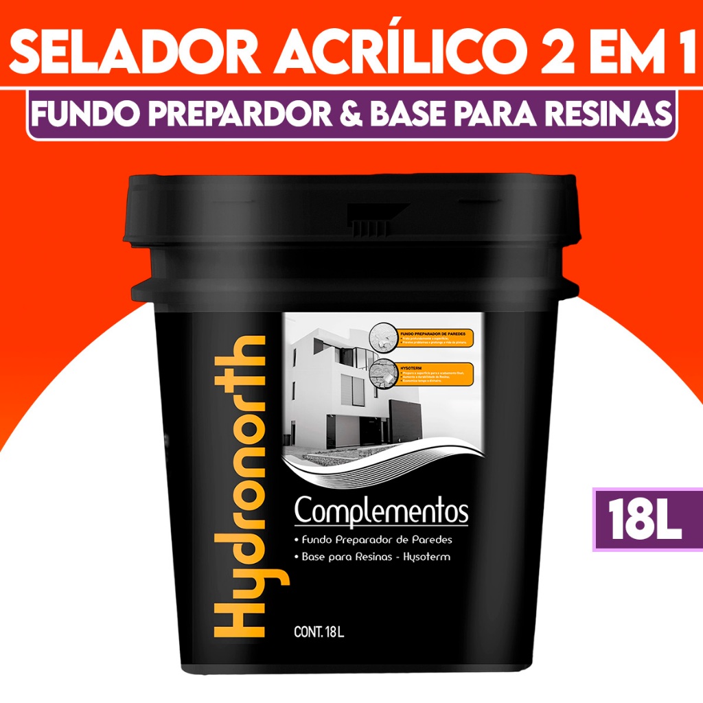 Seladora Acrilica 2 em 1 Fundo Preparador e Base de Resina Hydronorth 18L