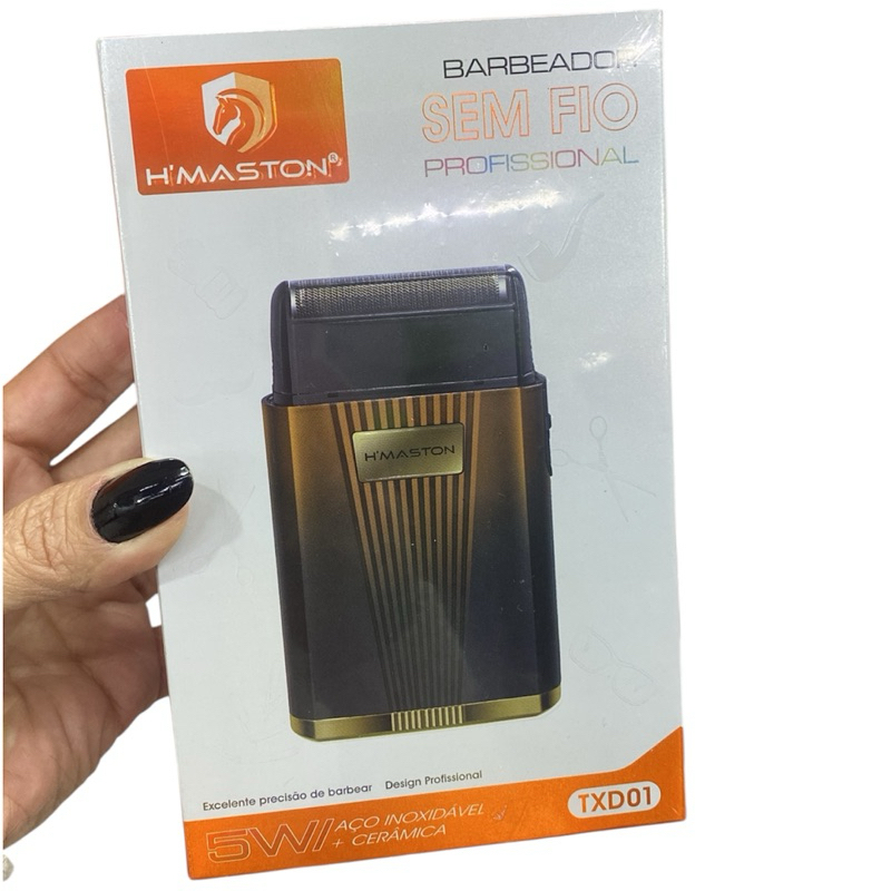 Barbeador Elétrico Portátil Profissional Masculino À Prova D'água Sem Fio USB H'maston TXD01