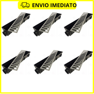 ralo linear 6x300cm grelha alumínio + coletor garagem , área externa ( 6 peças de 50cm ) RR GRELHAS em Oferta na Shopee