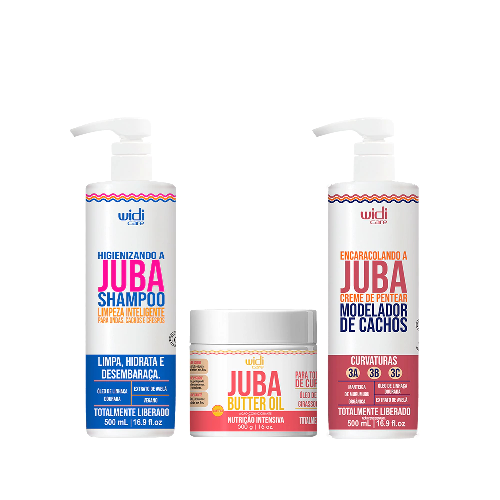 Kit Widi Care Juba - Shampoo + Máscara Butter Oil Nutrição Intensa+ Encaracolando 500g em Oferta na Shopee