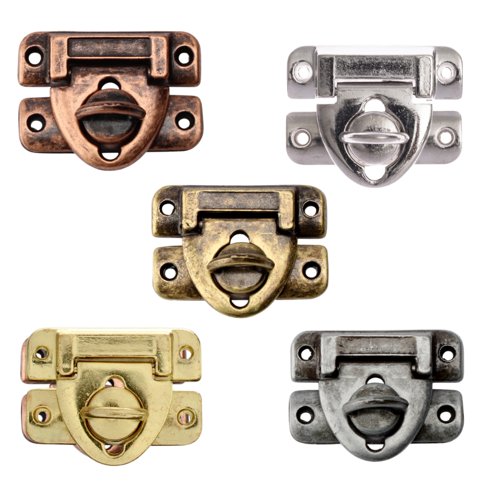 Fechos Para Cadeado Metal + Parafusos Caixa Decoração Artesanato MDF