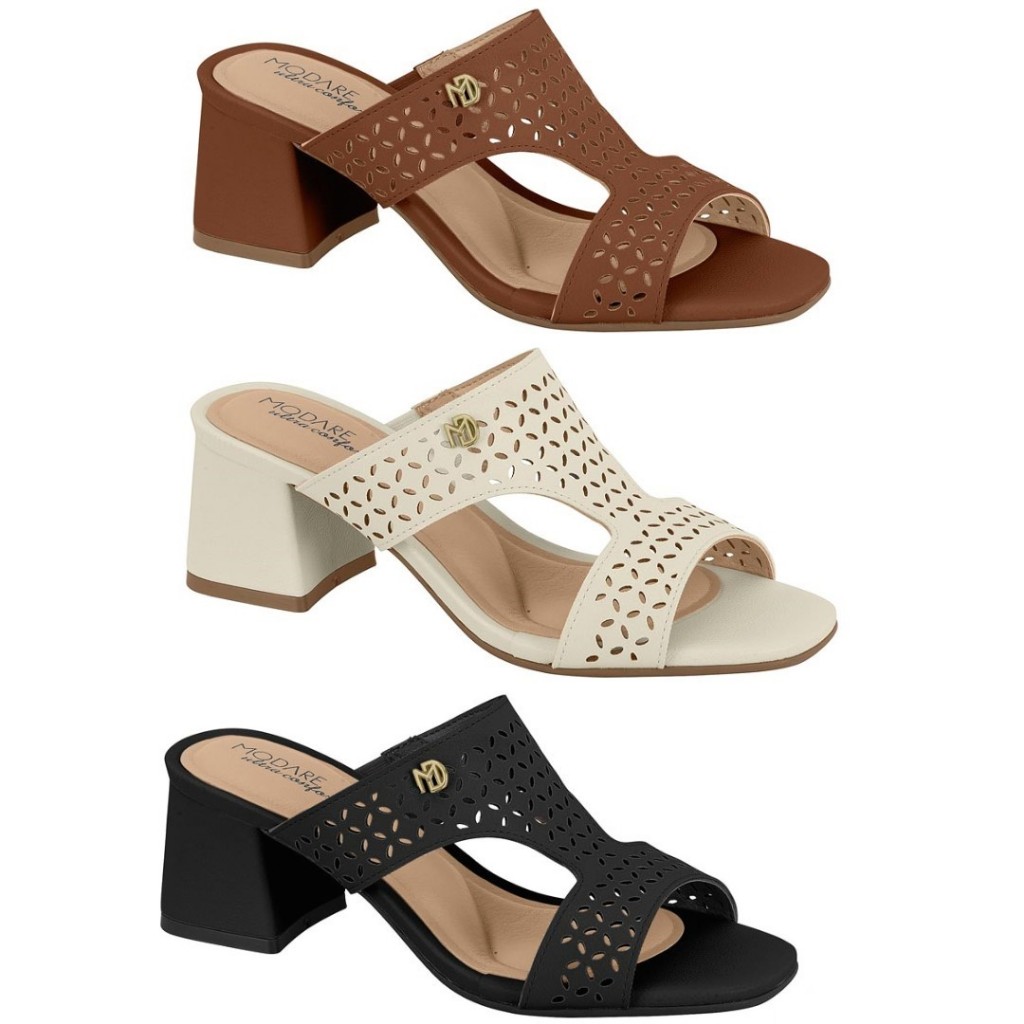 Tamanco Feminino Modare Ultraconforto Salto Bloco Leve Macio em Oferta na Shopee