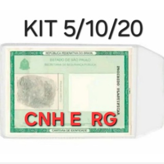 CAPINHA PLÁSTICA PROTETORA PARA DOCUMENTOS RG/CPF/CNH/TÍTULO DE ELEITOR/RESERVISTA KIT em Oferta na Shopee