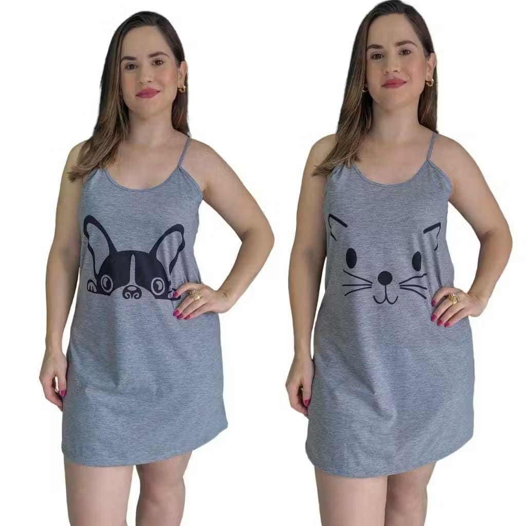 Kit 2 Camisolas Pijama Adulto Feminino Alça De Verão em Oferta na Shopee