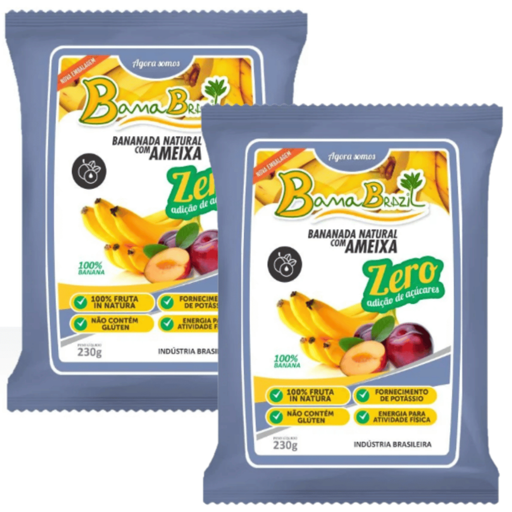 Bananinha Natural Com Ameixa Zero adição de Açúcares 20 Unidades 23g