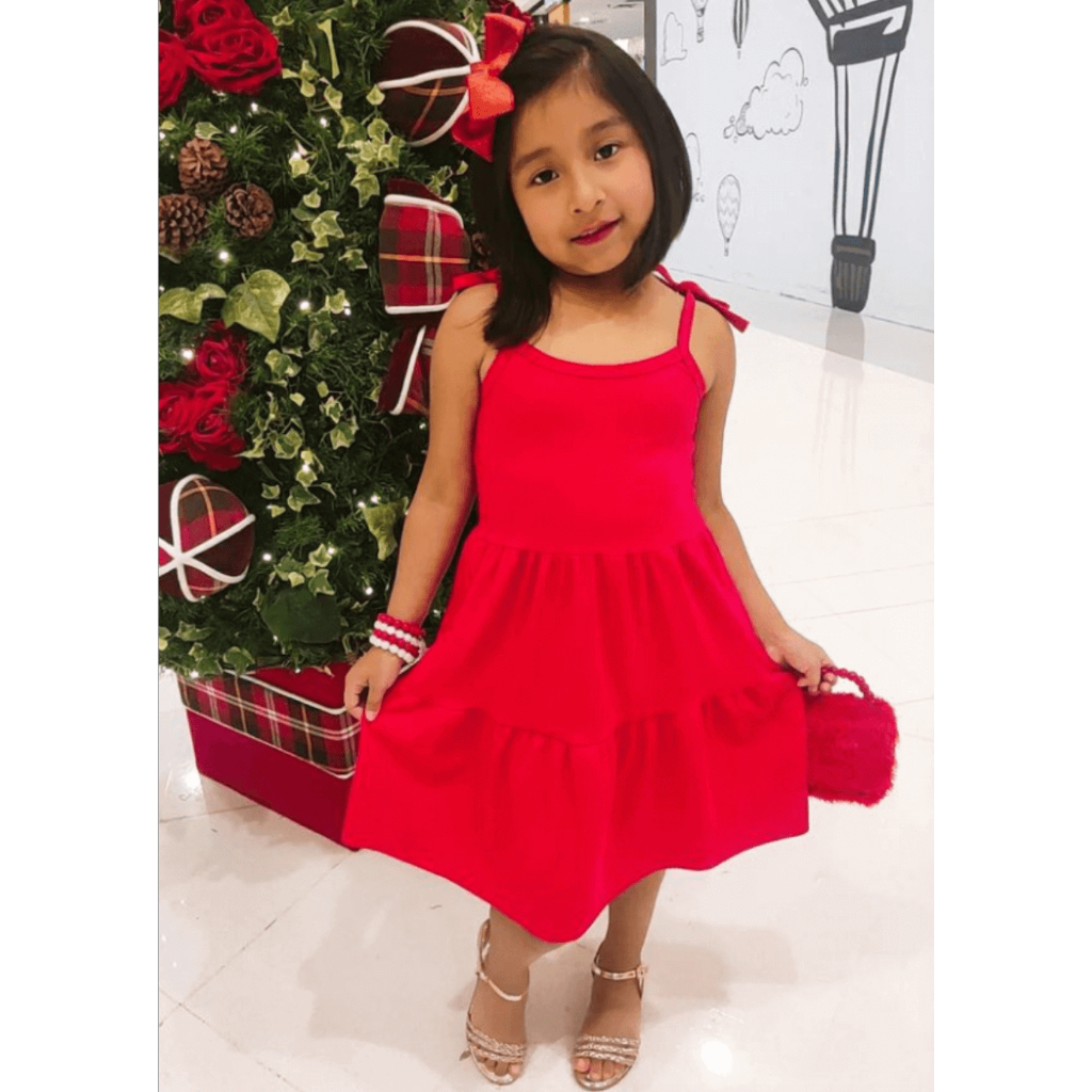 Kit 6 Vestido Infantil Atacado Menina 3 Maria Vermelho Branco Preto 2 a 10 anos